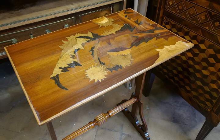 Handcrafted marquetry on period furniture
